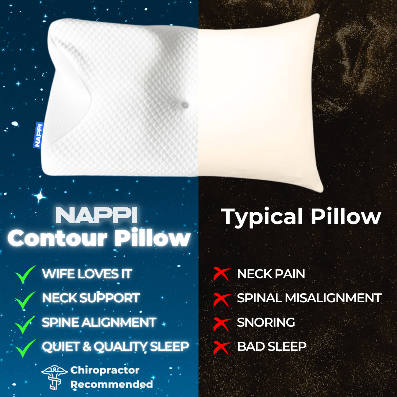 NAPPI® Contour Relief Pillow